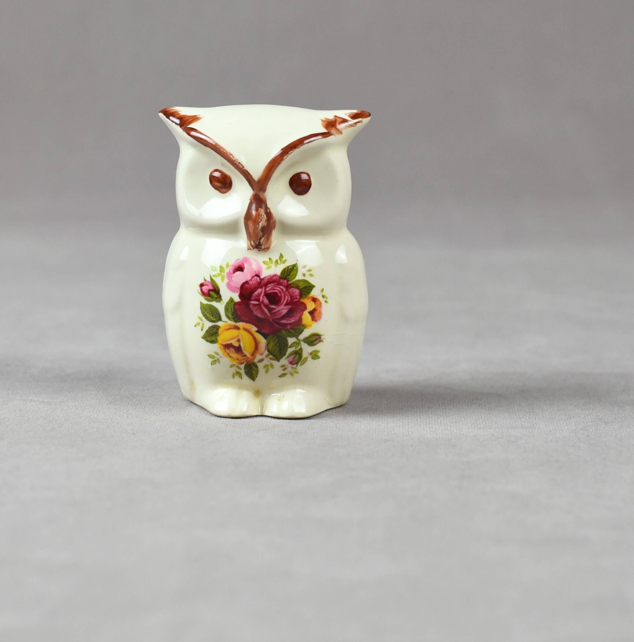 Aynsley Owl Trinket Box, Cottage Garden - shopeeeys