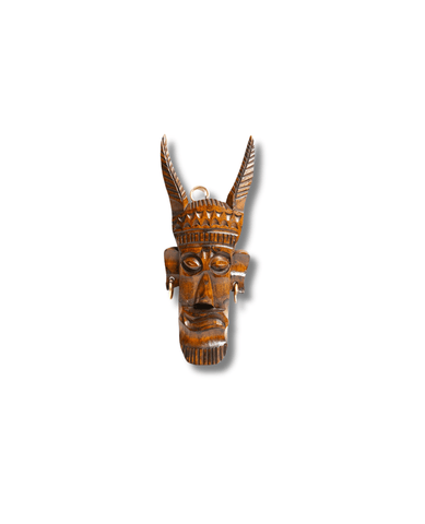 Original handmade = A Senufo Tribe Carved Wood Kpelie Initiation Mask, Ivory Coast